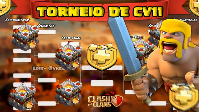 Torneio X1 DE Cv 11 Valendo Bilhete Dourado ( Clash of Clans Live )