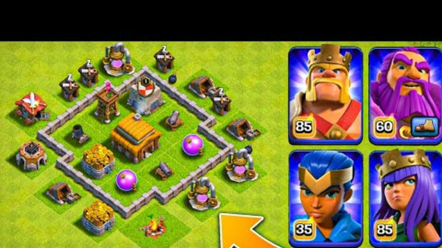 Town Hall 3 Max vs All Max Heroes Challenge | Clash of Clans