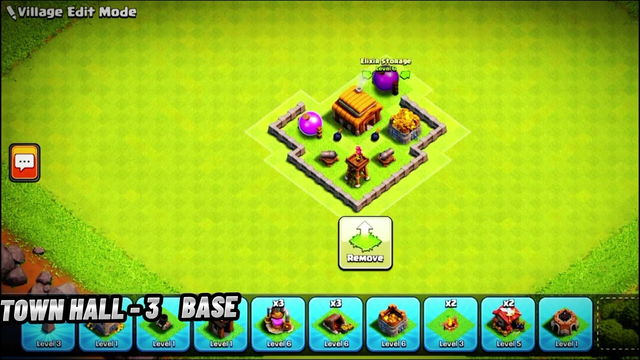 CLash of cLans TownHaLL 3 Base TutoriaL