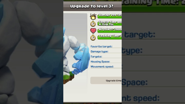 Upgrade Ice Golem level 2 to level 3 In Clash of Clans #clashofclans #coc #th15 #subscribe #winner