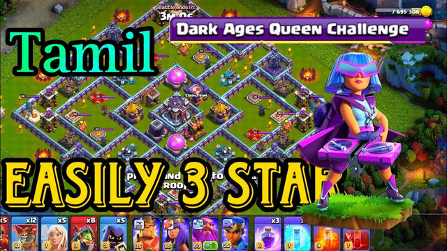 Easily 3 Star Dark Ages Queen Challenge | Tamil | Clash of clans