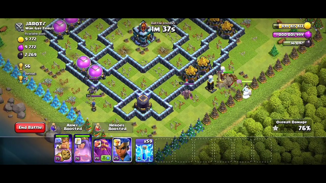attack with 251 Lightning Spell ( Level 10 ) in clash of clans