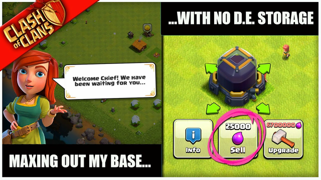 MAXING OUT CLASH OF CLANS... WITH NO DARK ELIXIR STORAGE (the worst possible way to play, ever)