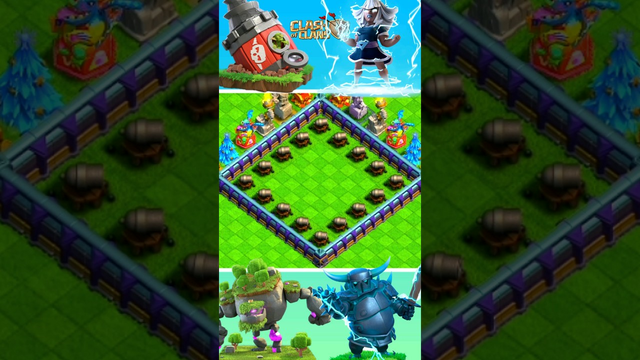 Mega troops Vs Mini Cannons in Clash of clans #shorts #cocshorts #coc #clashofclans #viralshorts