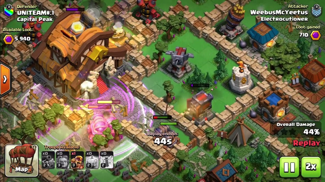 Clash of clans. Siege carts ignore capitol hall