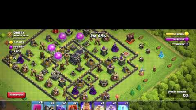 How to destroy town hall 9 Clash of Clans.