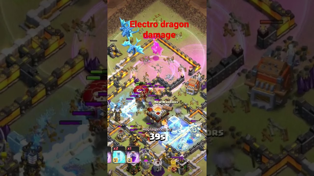 electro dragon attack in clash of clans #coc #games #gameplay #clashofclans #reels #shortgame