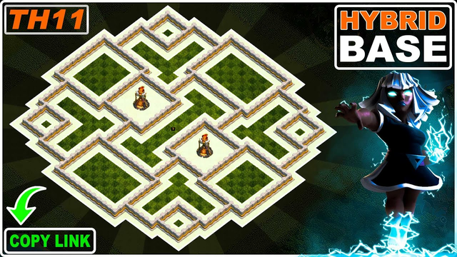 NEW BEST! TH11 base 2023 COPY LINK | COC Town Hall 11 Hybrid/Trophy Base - Clash of Clans