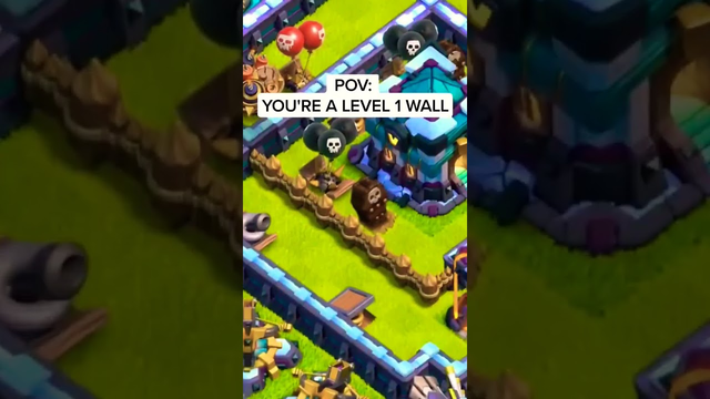 POV : You are a level 1 defence wall | Clash of Clans #shorts #youtubeshorts