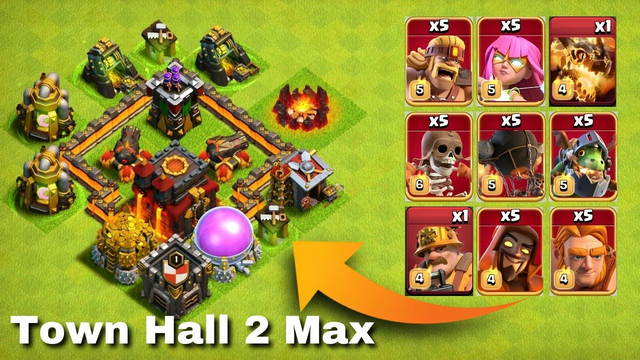 Super Troops vs Town Hall 2 Max | Clash of clans