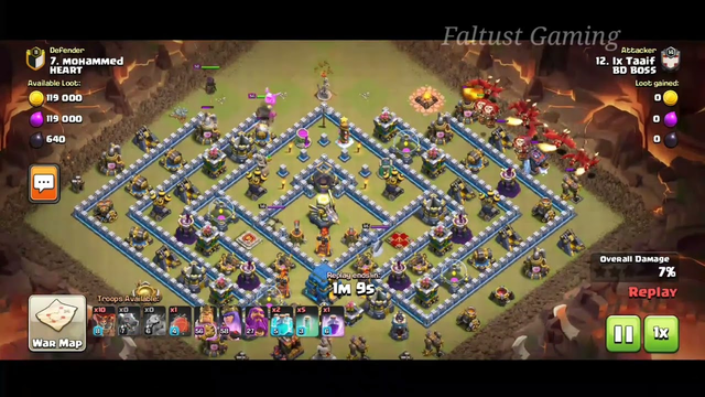 Easy get 3 star in war base | Clash of Clans gameplay| Faltust Gaming
