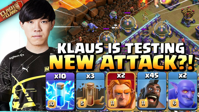 KLAUS tests NEW ZAP HOGS attack in WAR?! Clash of Clans