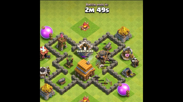 Super Balloon vs Town Hall 4 - Clash of clans