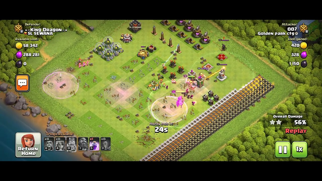 clash of clans coc fight