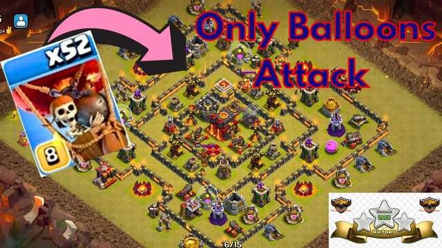 Clash of clans Only Balloons Attack | Clash of clans gameplay | Coc #clashofclans #coc
