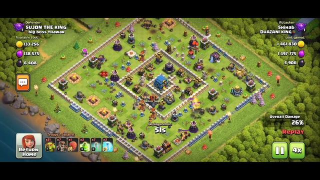 Clash of Clans. 3 million loot. Super Gob and Super WB.