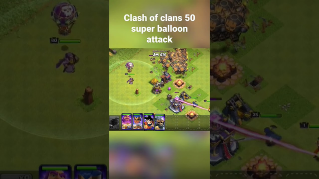 Clash of clans 50 super balloon attack