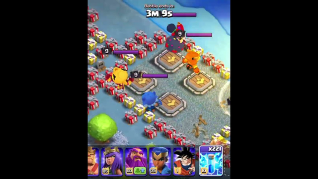 clash of clans all max heroes vs lightning spell who will win #coc #gameplay #supercell #shorts