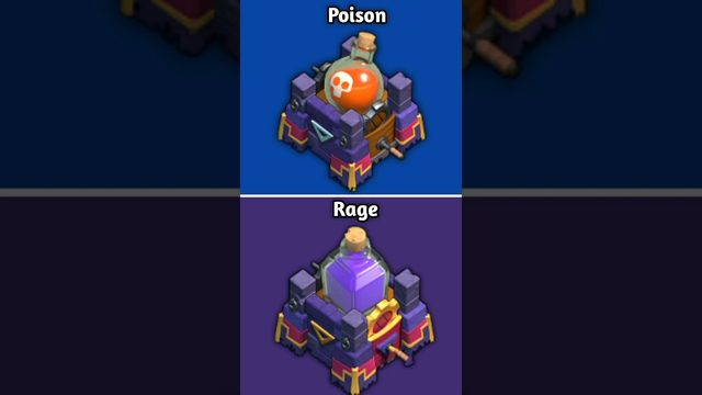 Poison Vs Rage Spell tower in Clash of clans #shorts #clashofclans #cocshorts #gamingshorts #viral