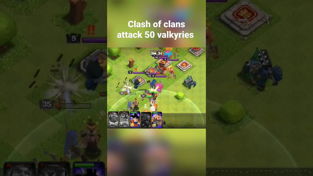 Clash of clans attack 50 valkyries