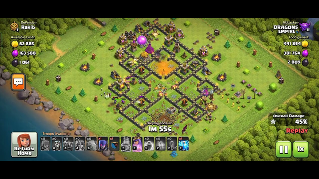 gaming video || Clash of clans world || town hall 9 || how to attack properly and earn coins || 262