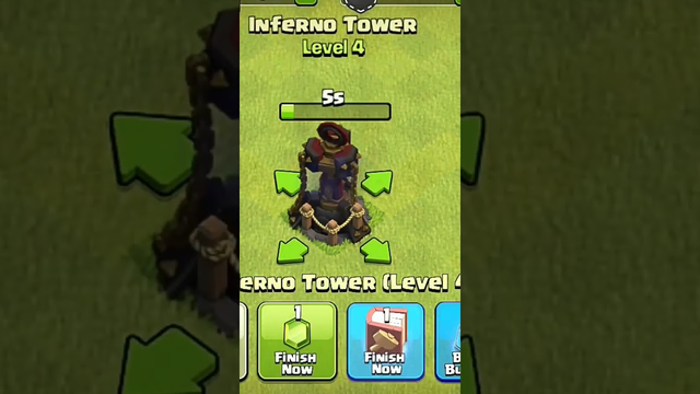 INFERNO TOWER LEVEL 1 TO MAX LEVEL || CLASH OF CLANS || COC || X-TOK GAMING || #shorts