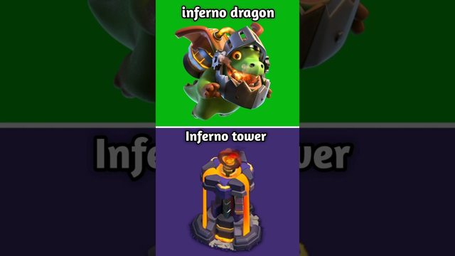 inferno dragon vs inferno tower in Clash of clans #shorts #clashofclans #cocshorts #gamingshorts