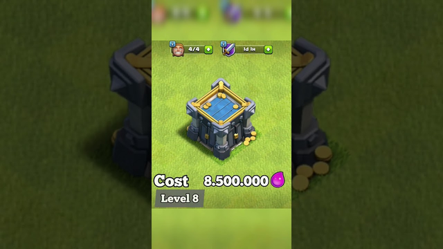 | Clash Of Clans |Clan Castle All levels + costs #games #clashofclans #shorts