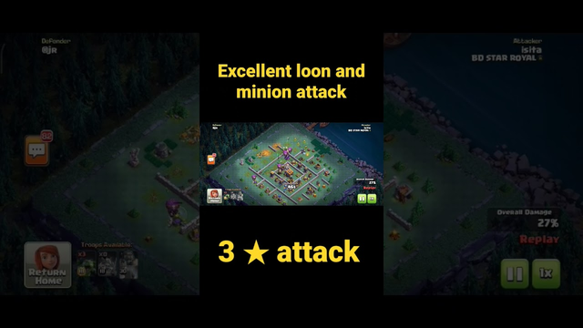 Best loon & minion attack in clash of clans #shorts #clashofclans