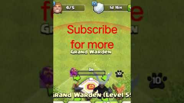 Upgraded my Grand warden to Max Lvl 60 #shorts #trending #coc #viral #shortsfeed #clashofclans