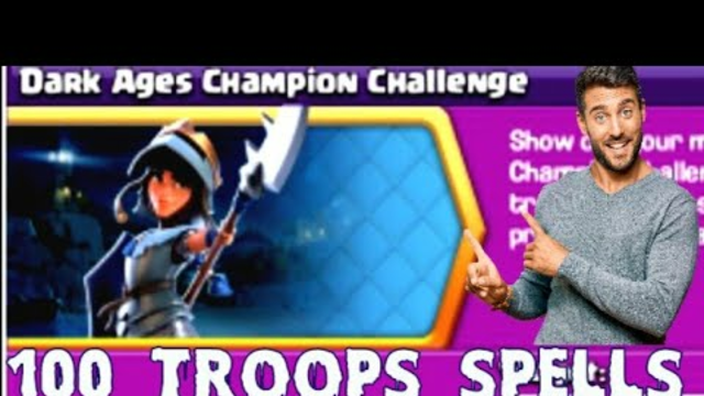 Dark ages champion challenge with 100+troops+spells swag |Coc| |Clash of clans|