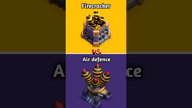Are 4x firecrackers better than 1 Air defense? ll Clash of clans ll #shorts #cocshorts #clash #viral