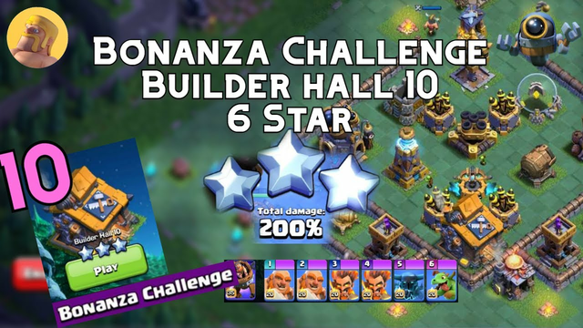 Bonanza Challenge Builder Hall 10 (6 Star) - Builder Base [Clash of Clans]