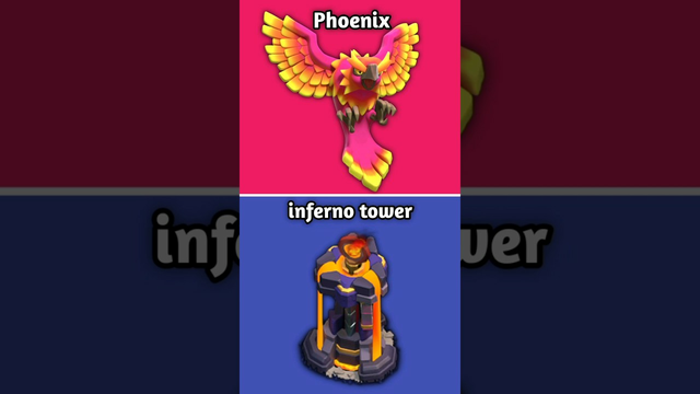 Phoenix Vs Single inferno tower in Clash of clans #shorts #cocshorts #coc #clash #viral