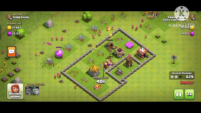 clash of clans  Enemy attack on my clans and I win