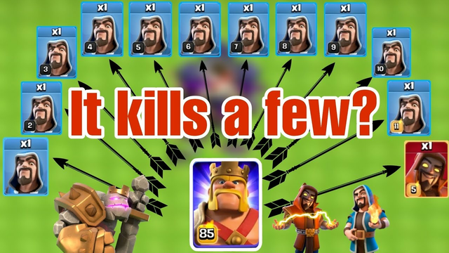 Barbarian King Max Level VS Wizard All Levels | Clash of Clans