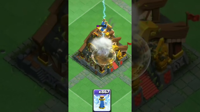 Capital Hall vs Lightning Spell | Clash Of Clans#shorts #coc #clashofclans