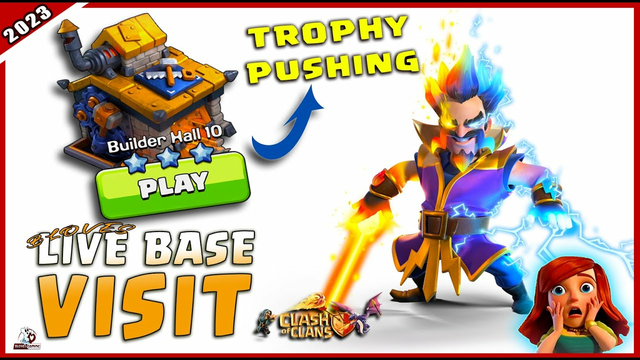 COC LIVE | Coc Live Base Visiting & Tips! | 5000 Trophy Pushing in Builder Base 2.0 Clash of Clans