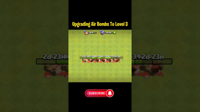 Air bomb Upgrade To Level 3 In Clash Of Clan || @clashofclan || #coc #trending #shortgames