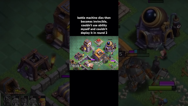 how to make your battle machine invincible in clash of clans! Is this a bug? #clashofclans #bug