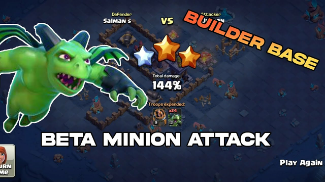 How to attack in BUILDER BASE with BETA MINIONS | CLASH OF CLANS |