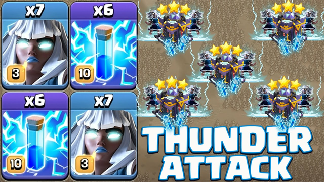 This Combo is Broken! x7 E-Tian with x6 Lightning  3 Stars Th15 War Strategy 2023 - Clash Of Clans