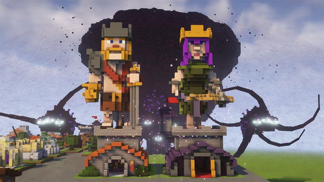 Wither Storm VS Clash Of Clans in minecraft!