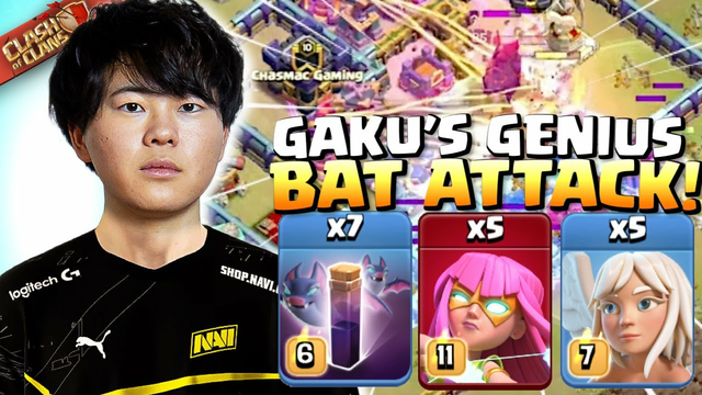 GAKU uses this INSANE SUPER ARCHER BAT attack in $50,000 Tournament! Clash of Clans