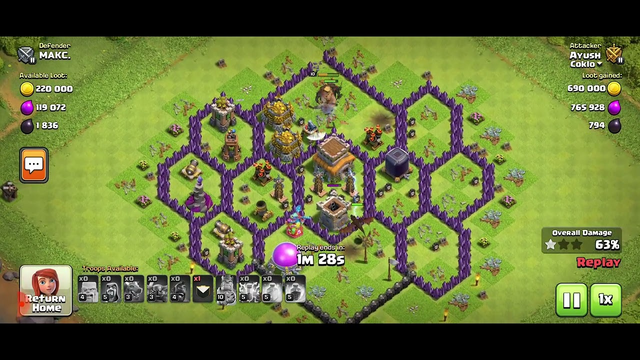 Clash of clans big loot for th8