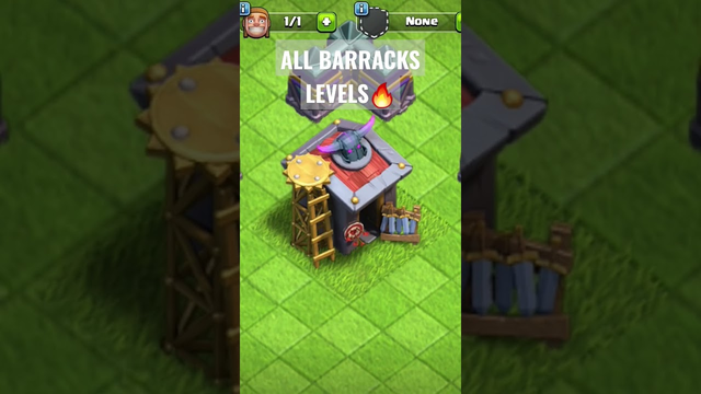 ALL CLASH OF CLANS BARRACKS LEVELS #short #coc #supercell