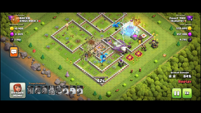 Clash of clans Th11 Mass Electro Dragon Attack