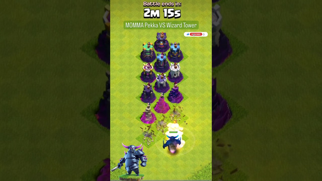 Momma Pekka VS Every level Wizard Tower | Clash of Clans #shorts