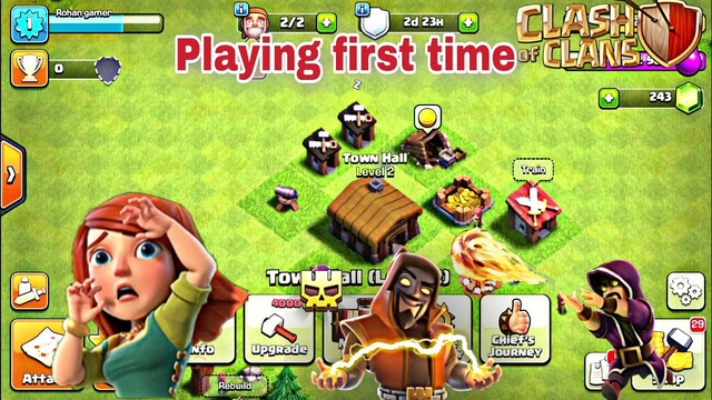 first time playing clash of clans ll #coc gameplay video ll @RAGmon
