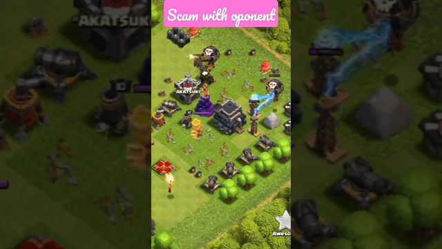 Scam with opponent base at th9 in clash of clans #teampara#akritigaming
